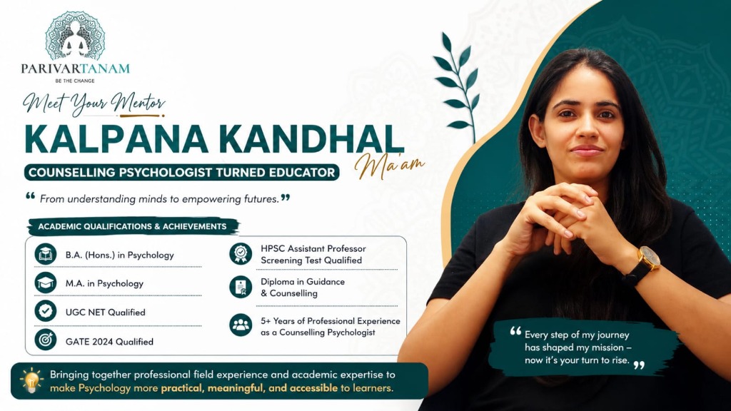 Kalpana Kandhal Ma'am - Counselling Psychologist Turned Educator at Parivartanam Classes